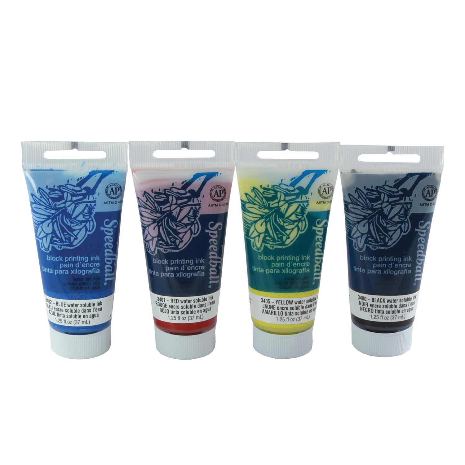 SET 4 TINTAS ACRILICAS DE 37ML PARA GRABADOS SPEEDBALL - 1