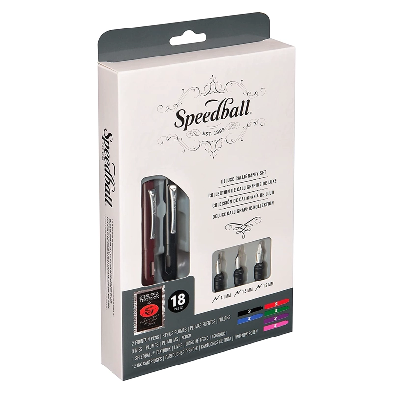 SET PLUMA FUENTE CALIGRAFICA SPEEDBALL (2 PLUMAS+ LIBRO) - 2