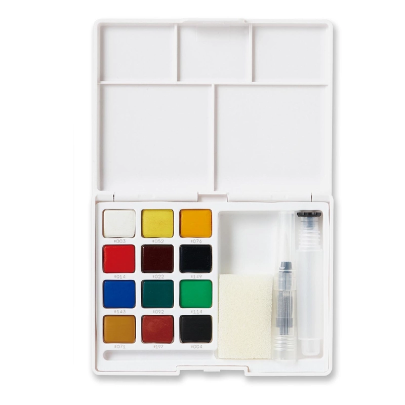 SAKURA KOI ACUARELA + WATERBRUSH  12 COLORES - 2