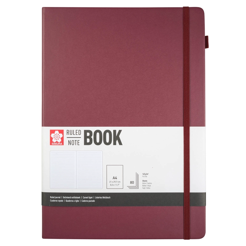 LIBRETA SAKURA HOJA CREMA CON LINEAS 21X30CM - 1