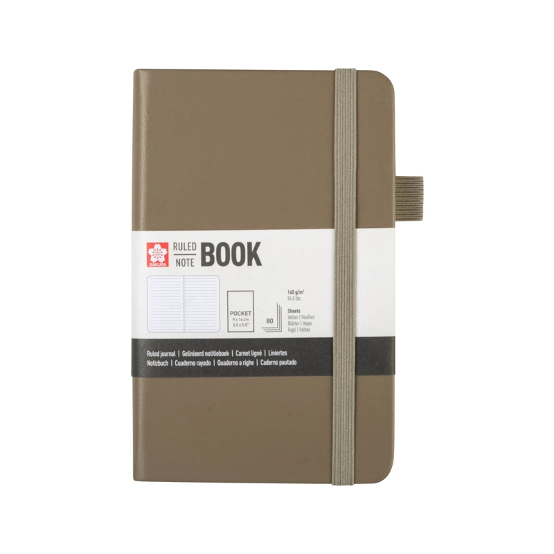 LIBRETA SAKURA HOJA CREMA CON LINEAS 9X14CM - 1
