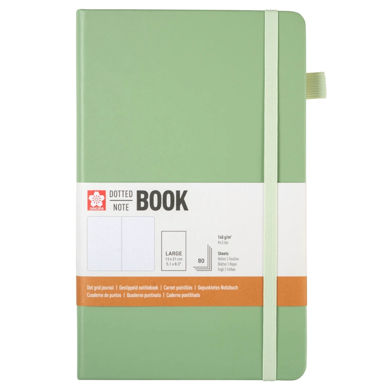 LIBRETA SAKURA HOJA CREMA CON PUNTOS 13 X 21 CM - 1