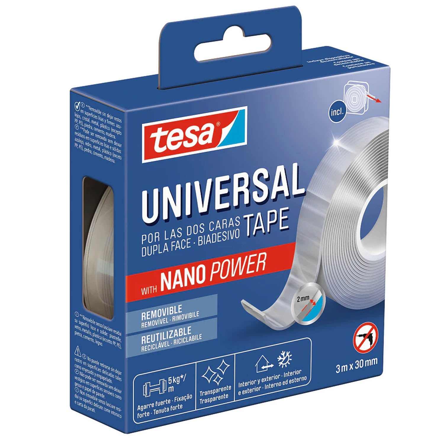 CINTA ADHESIVA DOBLE FAZ TESA CON NANO POWER - 1