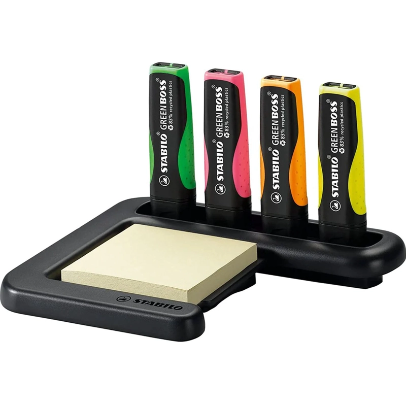 SET DESTACADORES STABILO GREEN BOSS ESCRITORIO (4 UDS) - 1