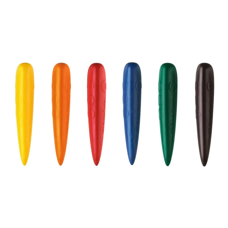 CRAYONES COHETE FABER CASTELL ERGONOMICOS 6 COLORES - 2