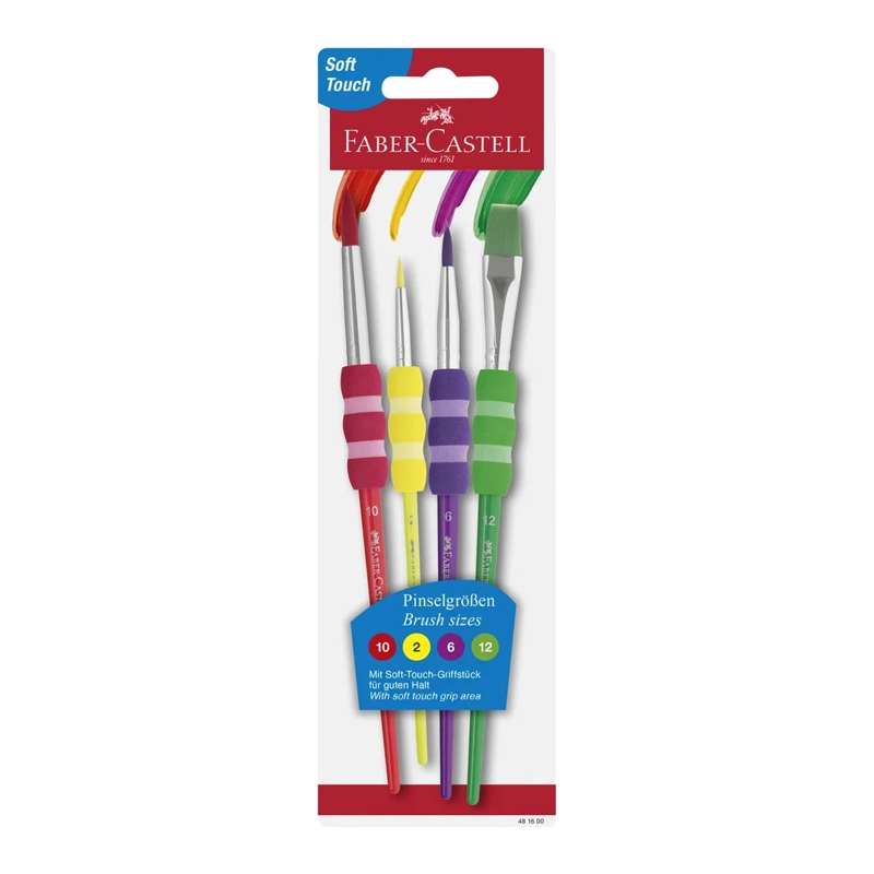 PINCELES FABER-CASTELL GRIP SOFT TOUCH 4UDS. - 1
