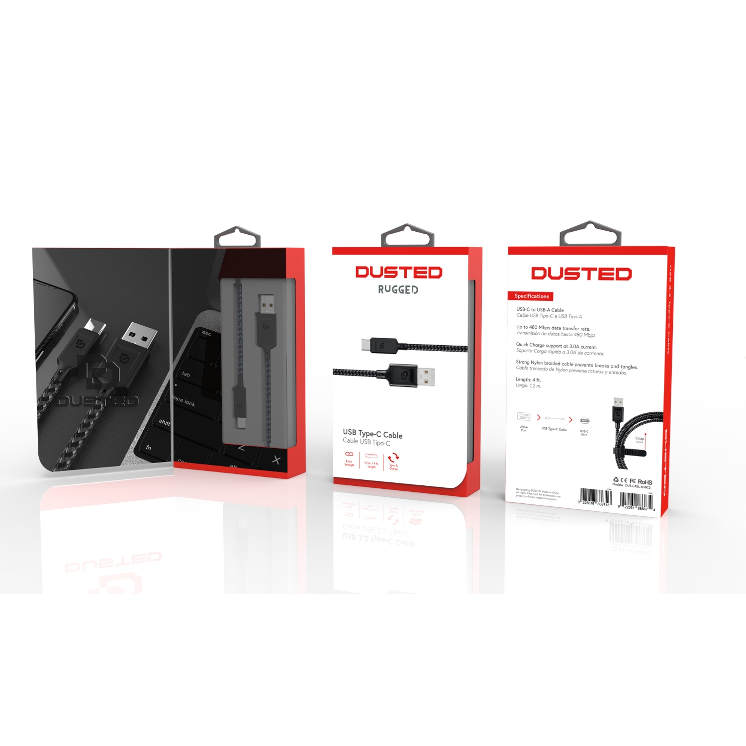 CABLE CARGADOR USB TIPO C DUSTED - 7