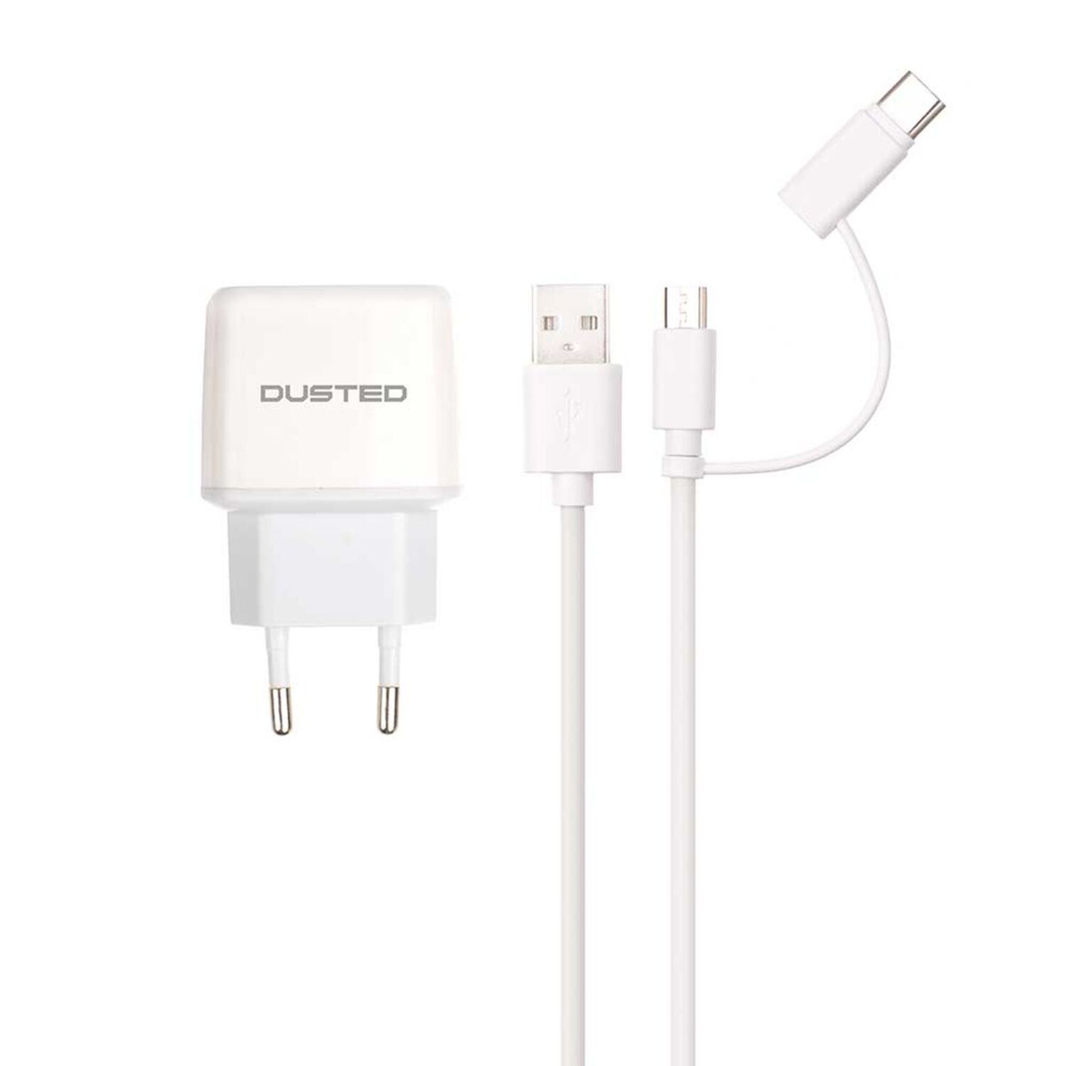 CARGADOR 12W Y CABLE 2 EN 1 DUSTED - 1
