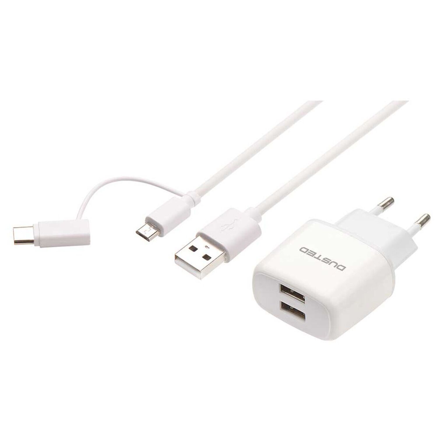 CARGADOR 12W Y CABLE 2 EN 1 DUSTED - 2