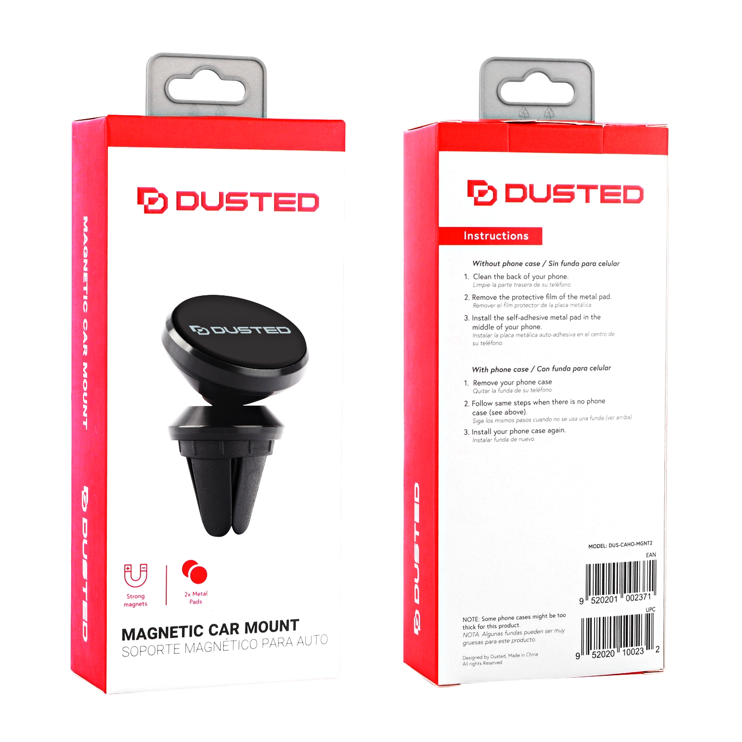 SOPORTE MAGNÉTICO DUSTED PREMIUM SMARTPHONE PARA AUTO NEGRO - 8