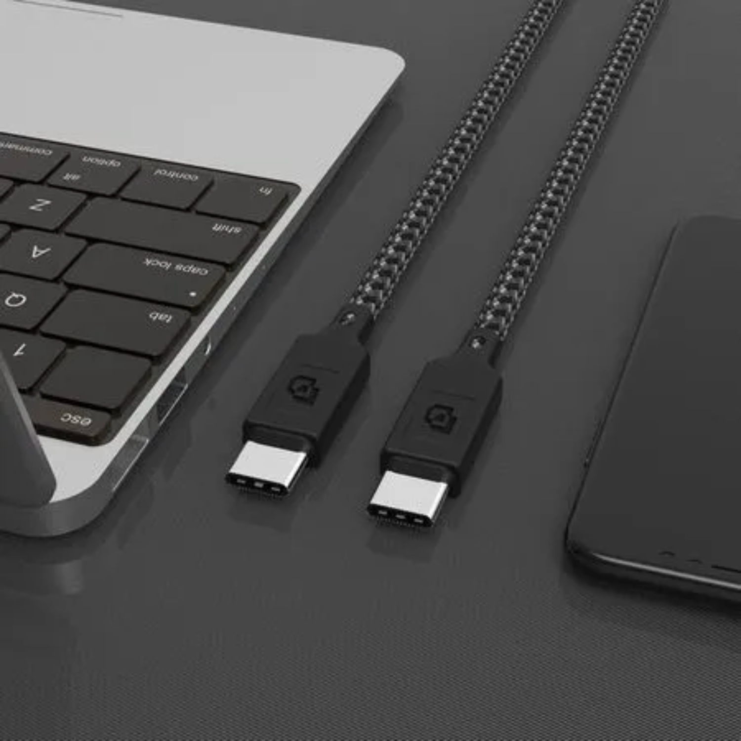 CABLE USB-C A USB-C, USB 3.2, 1.5 MT RUGGED DUSTED NEGRO - 4