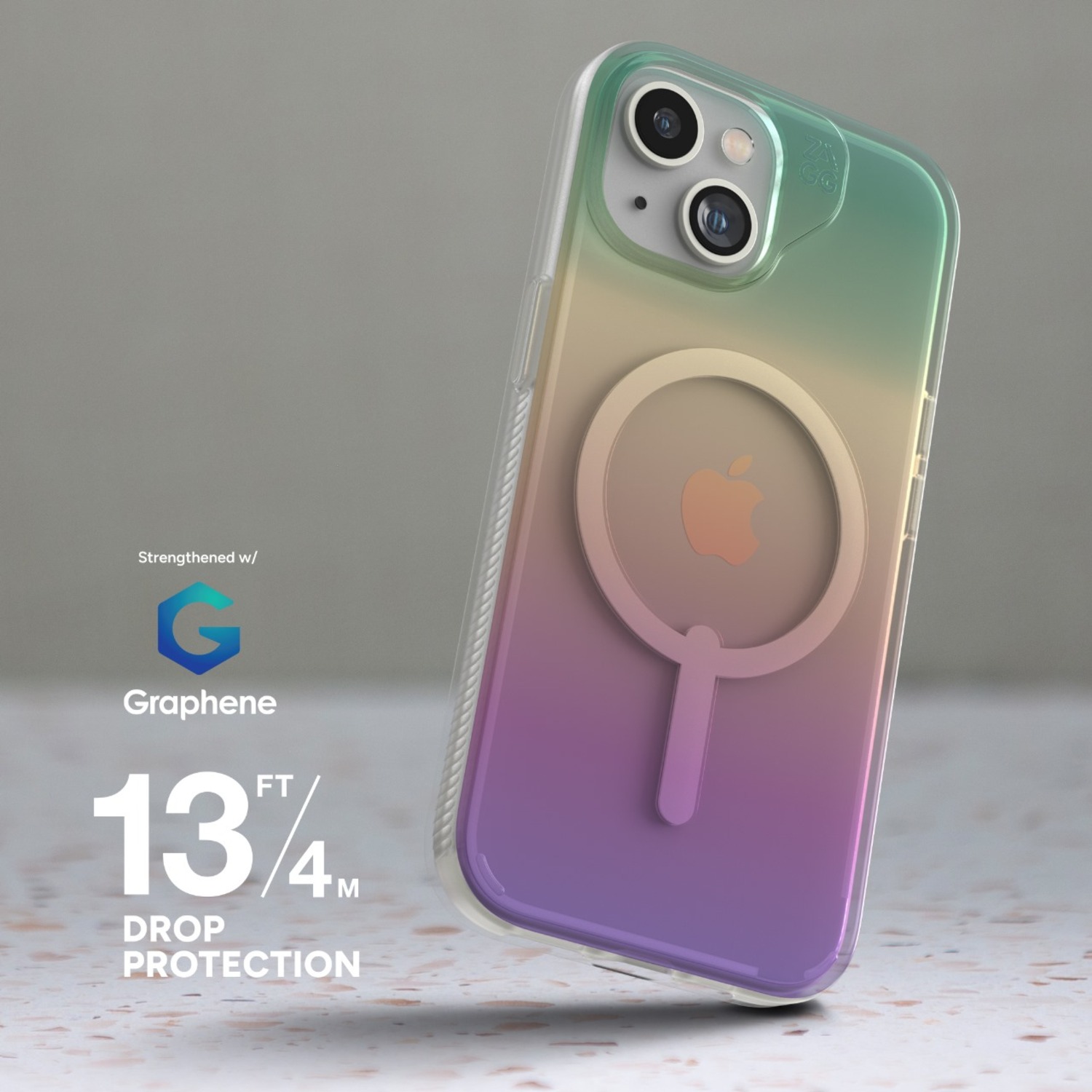 CARCASA IPHONE 15 ZAGG MILAN SNAP MAGSAFE IRIDISCENTE - 8