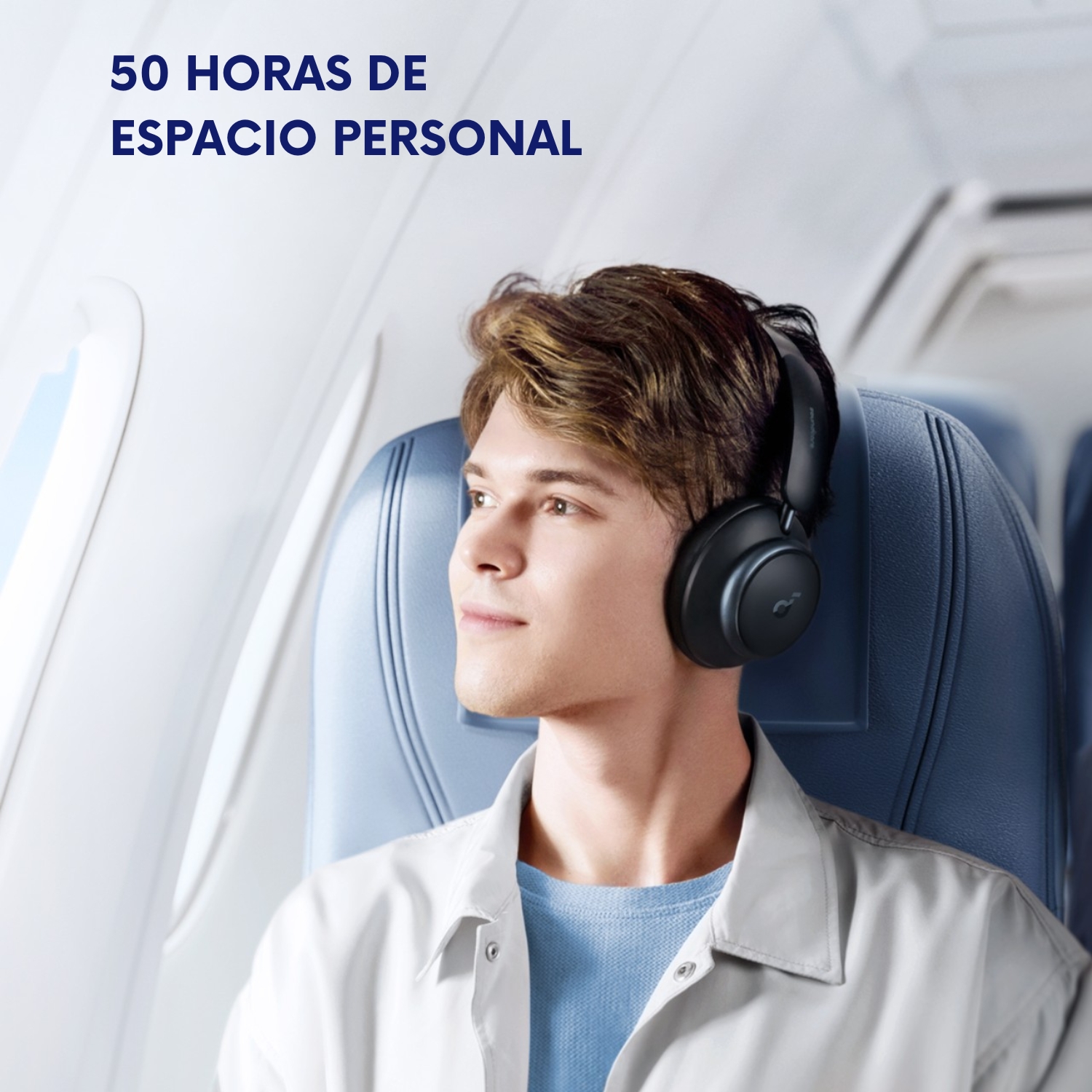 AUDÍFONOS SOUNDCORE HEADSET NOISE CANCELLING SPACE Q45 BLANCO - 8