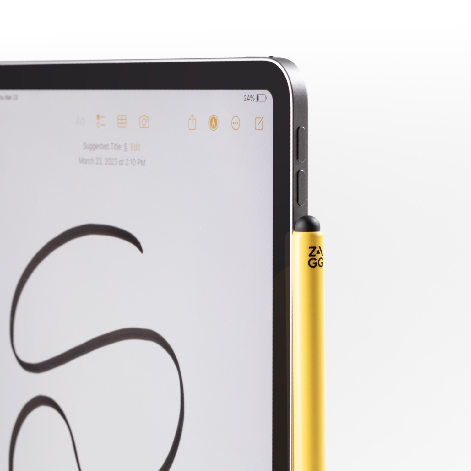 LÁPIZ PRO ZAGG STYLUS 2 PARA IPAD AMARILLO CON CARGA INALÁMBRICA - 9