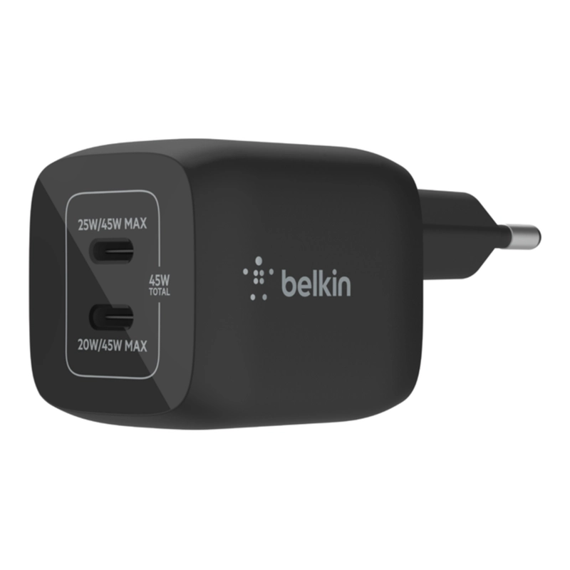 CARGADOR 45W MAX 2X USB-C BELKIN NEGRO - 1