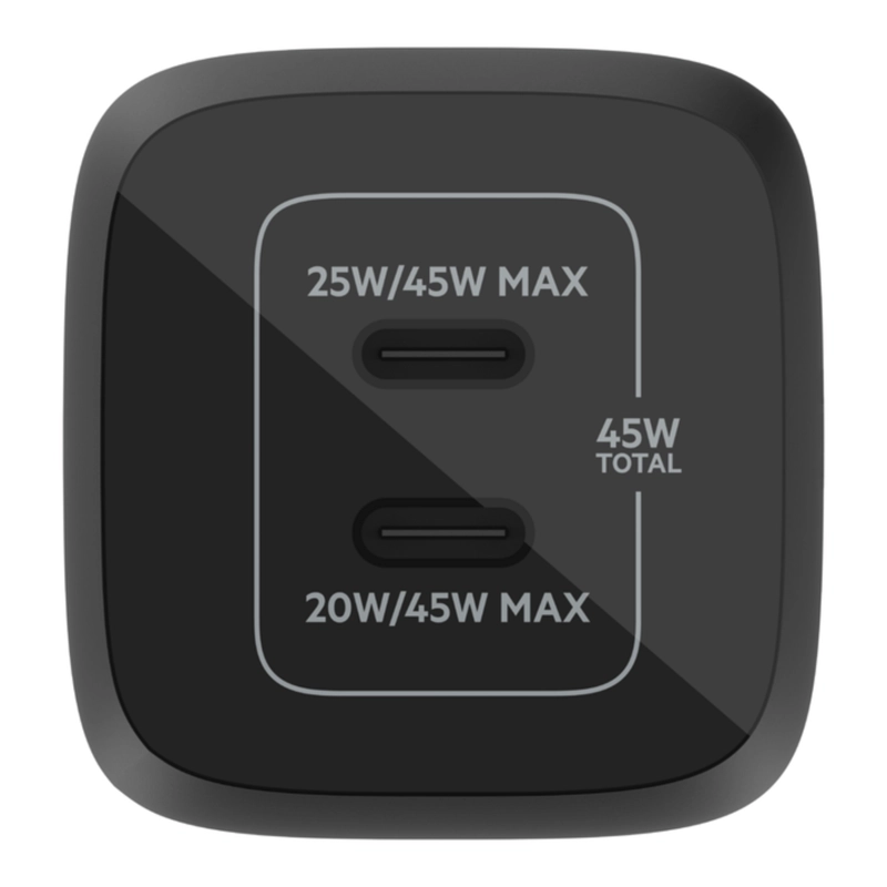 CARGADOR 45W MAX 2X USB-C BELKIN NEGRO - 2