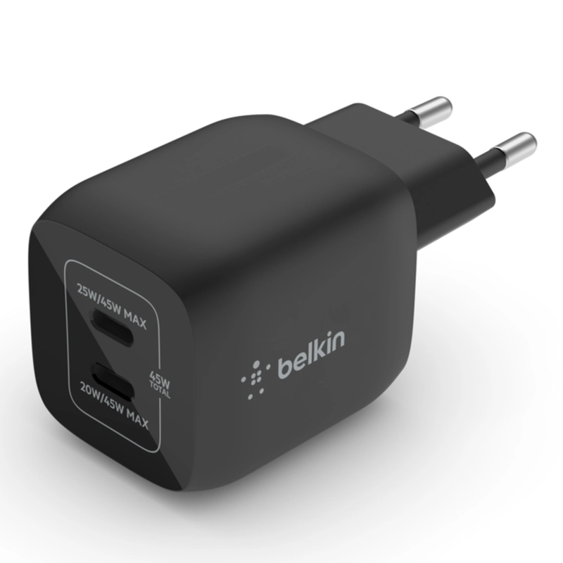 CARGADOR 45W MAX 2X USB-C BELKIN NEGRO - 5