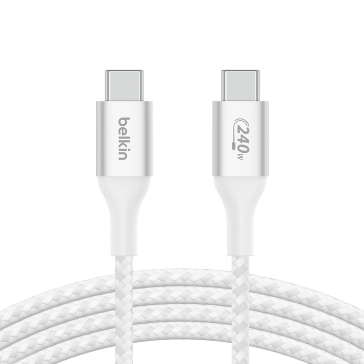 CABLE USB-C A USB-C 240W DE 2.0 MT TRENZADO BELKIN BLANCO - 4
