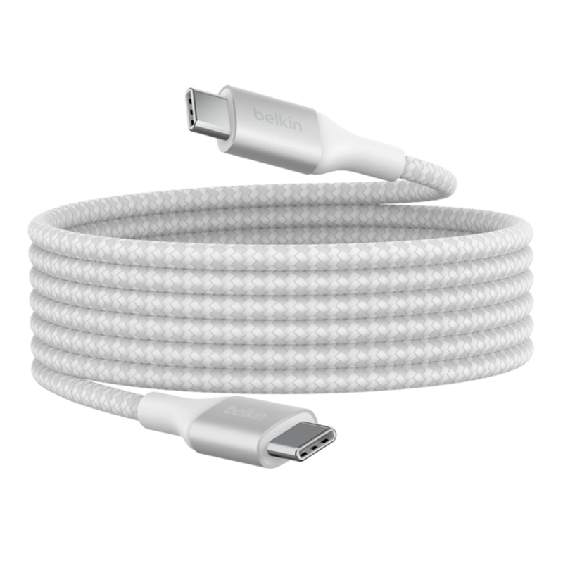 CABLE USB-C A USB-C 240W DE 2.0 MT TRENZADO BELKIN BLANCO - 5