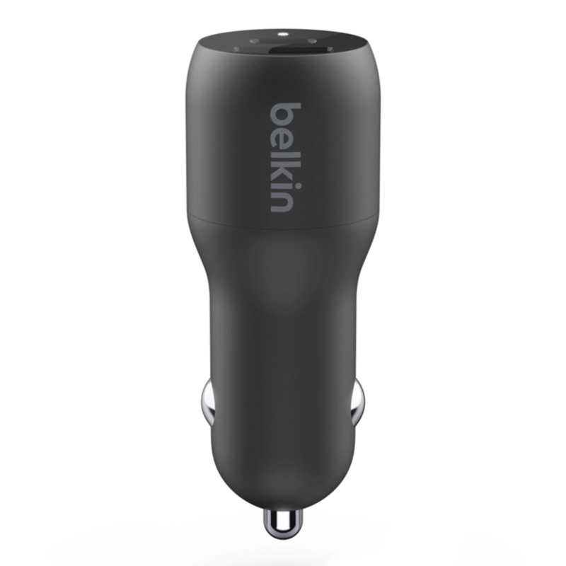 CARGADOR DE AUTO 37W CON CABLE USB-C A LIGHTNING NEGRO - 4