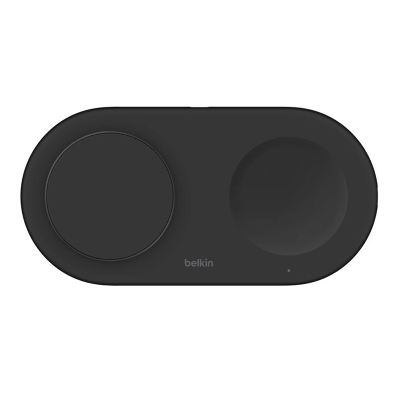 BASE DE CARGA 2 EN 1 INALAMBRICA PLANA QI2 CON USB-C NEGRA - 5