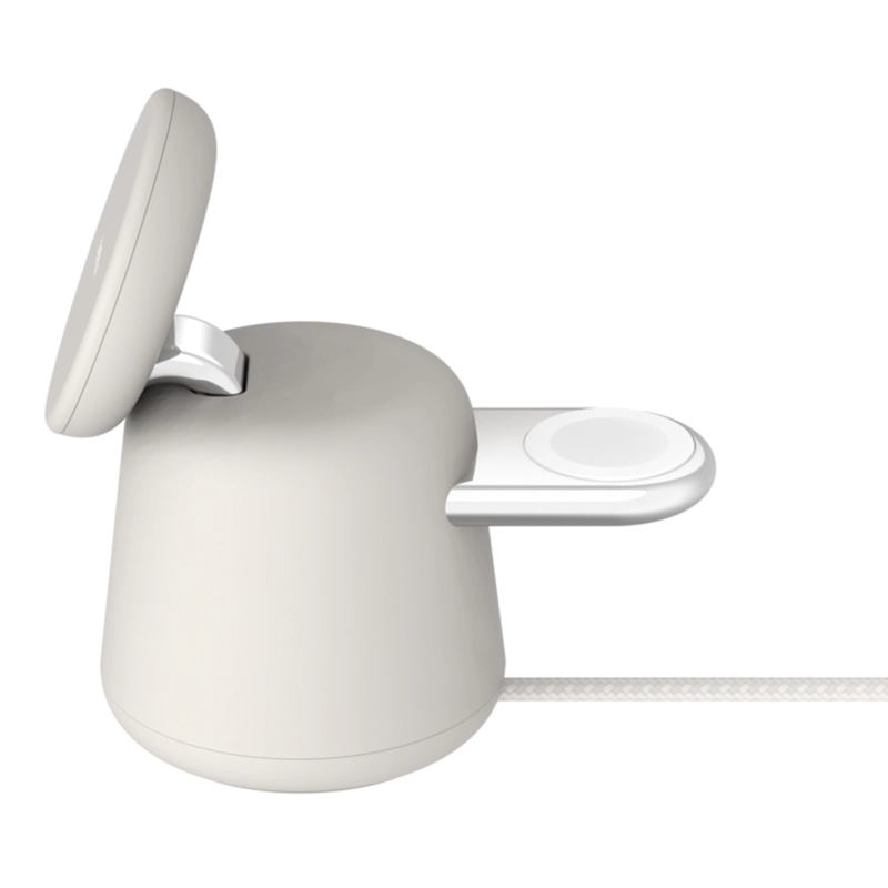 BASE DE CARGA 2 EN 1 INALAMBRICA QI2 BELKIN BLANCA - 2