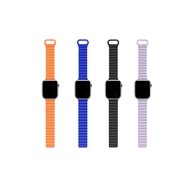 BANDA PARA APPLE WATCH 44/45 MM MAGNE TICA LOOP NEGRA - 4