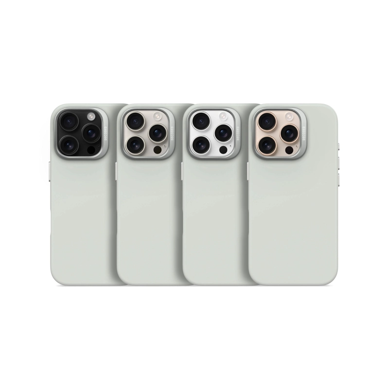 FUNDA SILICONA ANTIMICROBIAL MAGSAFE IPHONE 16 PRO MAX GRIS - 6