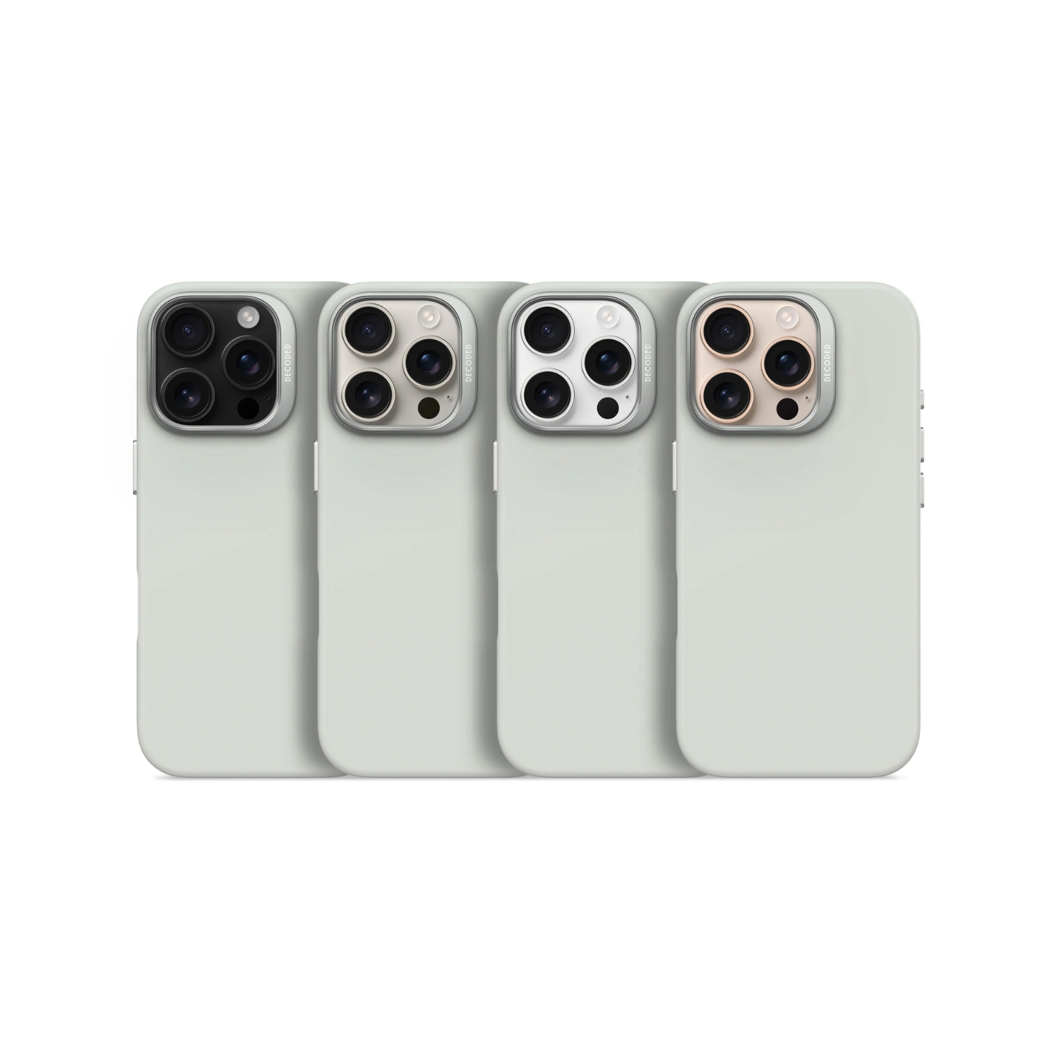 FUNDA SILICONA ANTIMICROBIAL MAGSAFE IPHONE 16 PRO MAX GRIS - 6