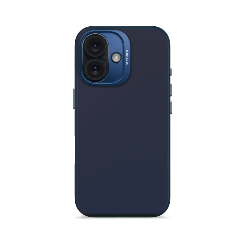 FUNDA SILICONA ANTIMICROBIAL MAGSAFE IPHONE 16 AZUL MARINO