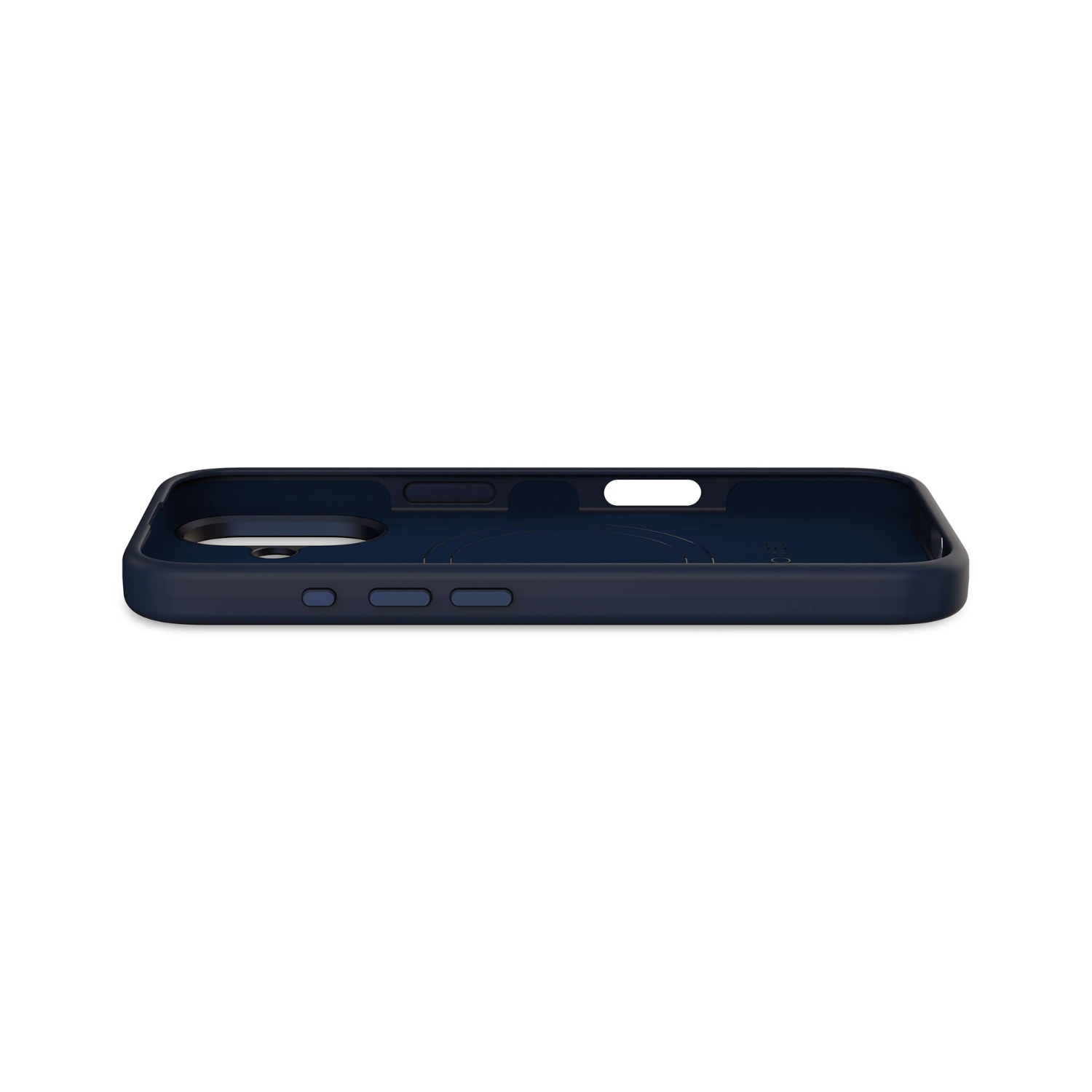 FUNDA SILICONA ANTIMICROBIAL MAGSAFE IPHONE 16 AZUL MARINO - 4