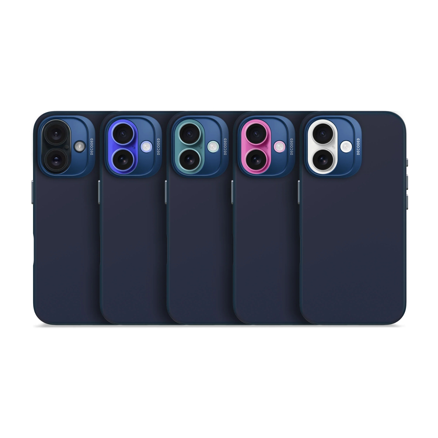 FUNDA SILICONA ANTIMICROBIAL MAGSAFE IPHONE 16 AZUL MARINO - 9
