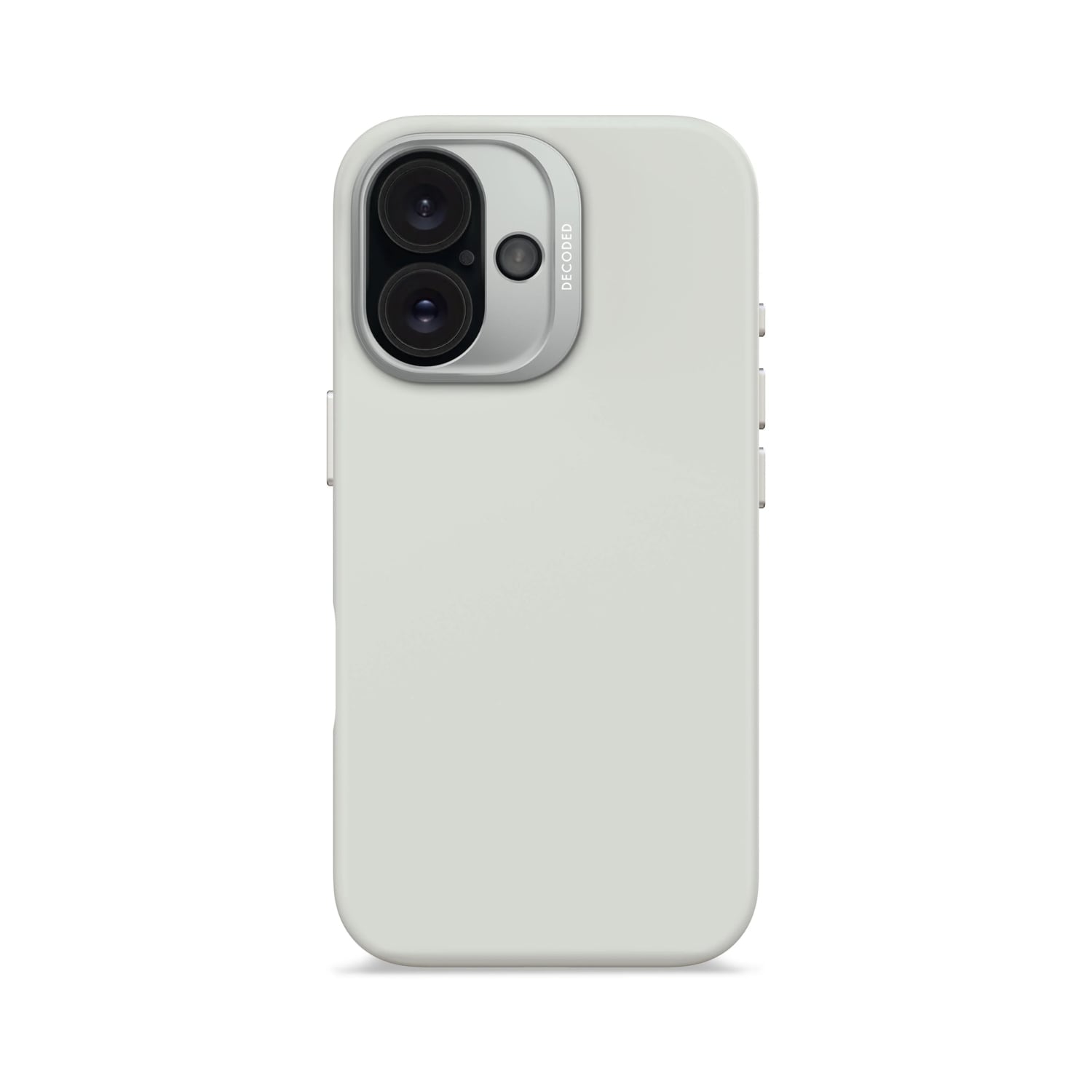 FUNDA SILICONA ANTIMICROBIAL MAGSAFE IPHONE 16 DECODED GRIS - 1