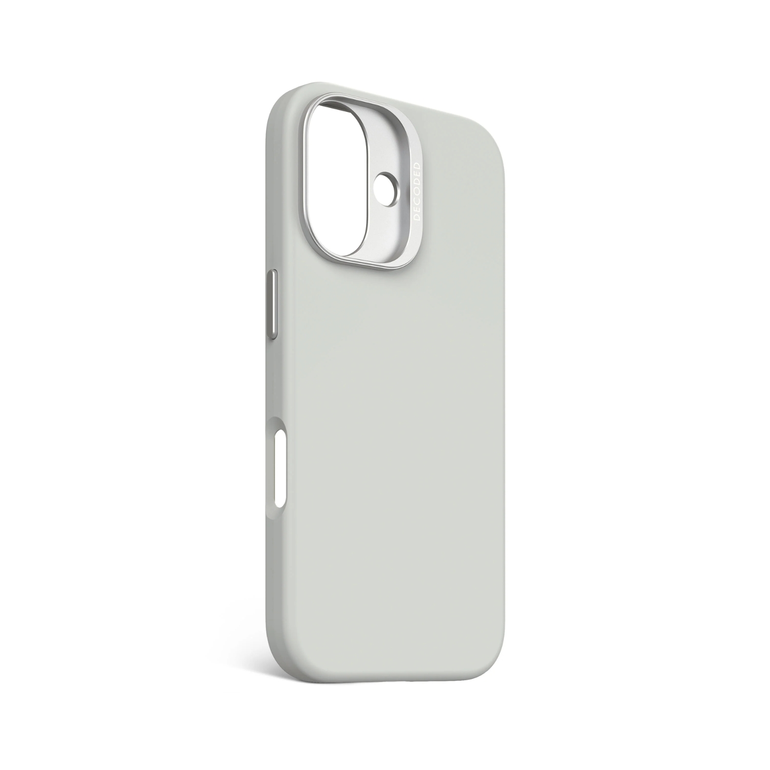 FUNDA SILICONA ANTIMICROBIAL MAGSAFE IPHONE 16 DECODED GRIS - 2