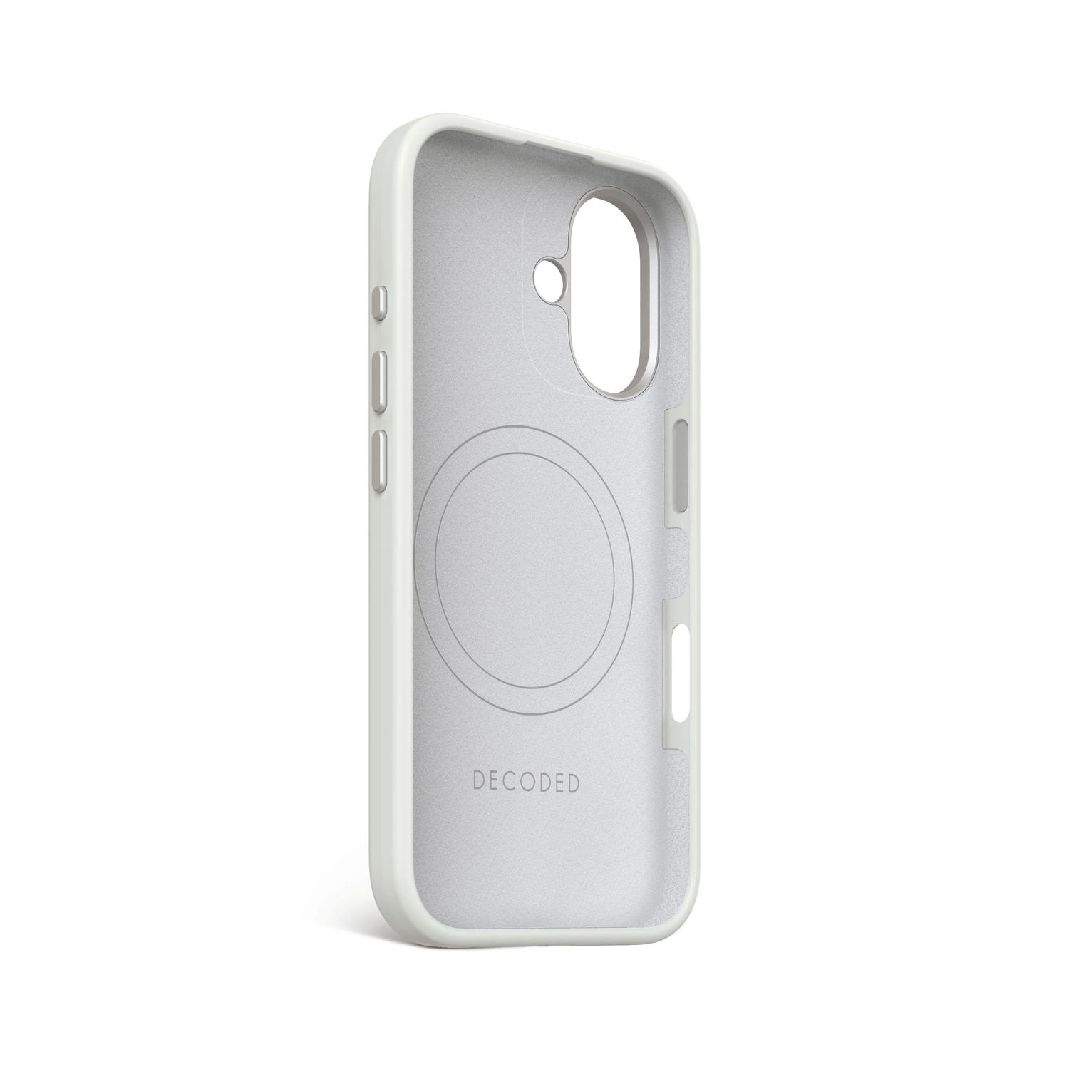 FUNDA SILICONA ANTIMICROBIAL MAGSAFE IPHONE 16 DECODED GRIS - 4