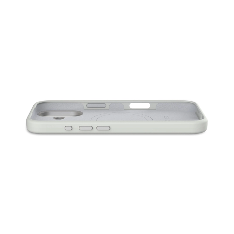 FUNDA SILICONA ANTIMICROBIAL MAGSAFE IPHONE 16 DECODED GRIS - 6