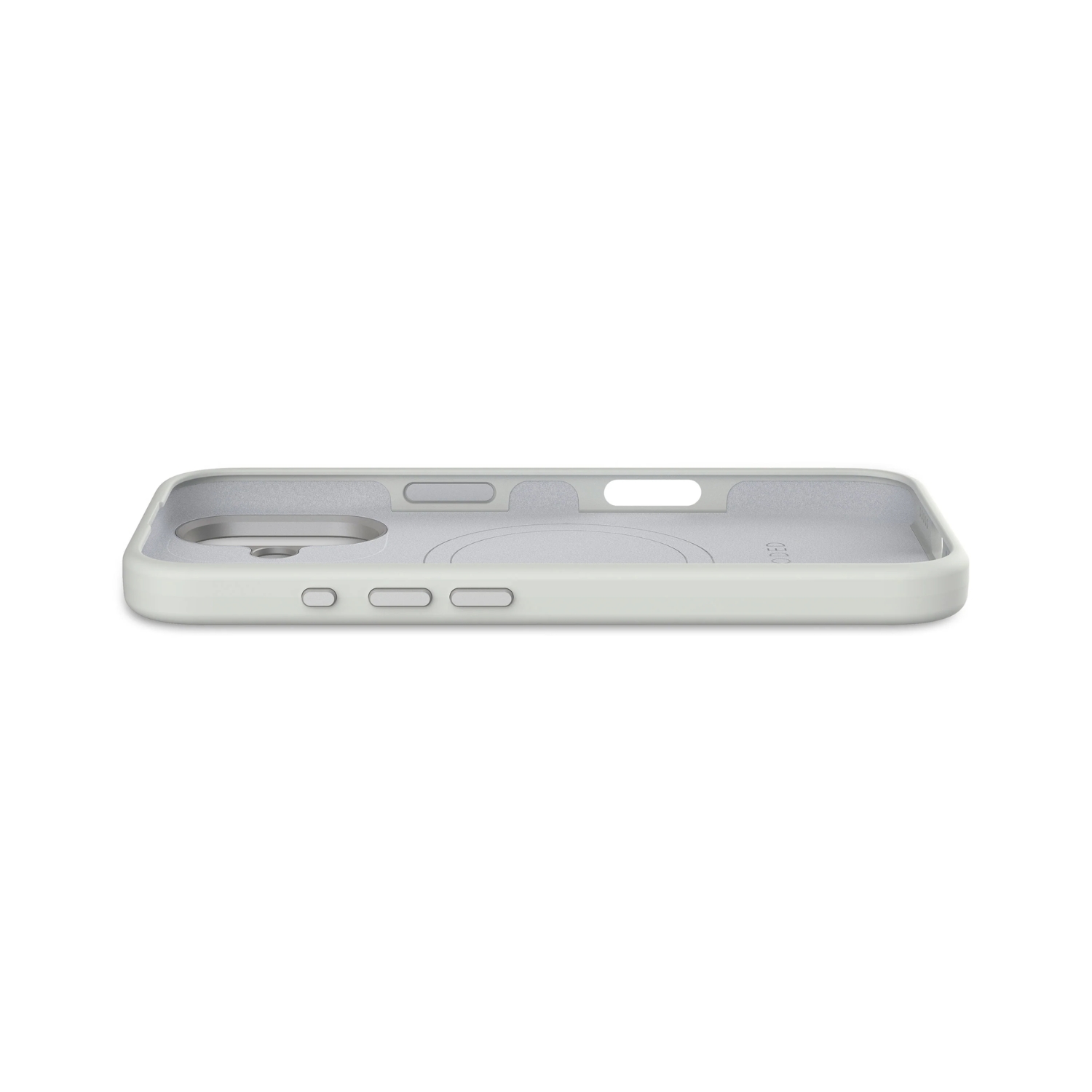 FUNDA SILICONA ANTIMICROBIAL MAGSAFE IPHONE 16 DECODED GRIS - 6
