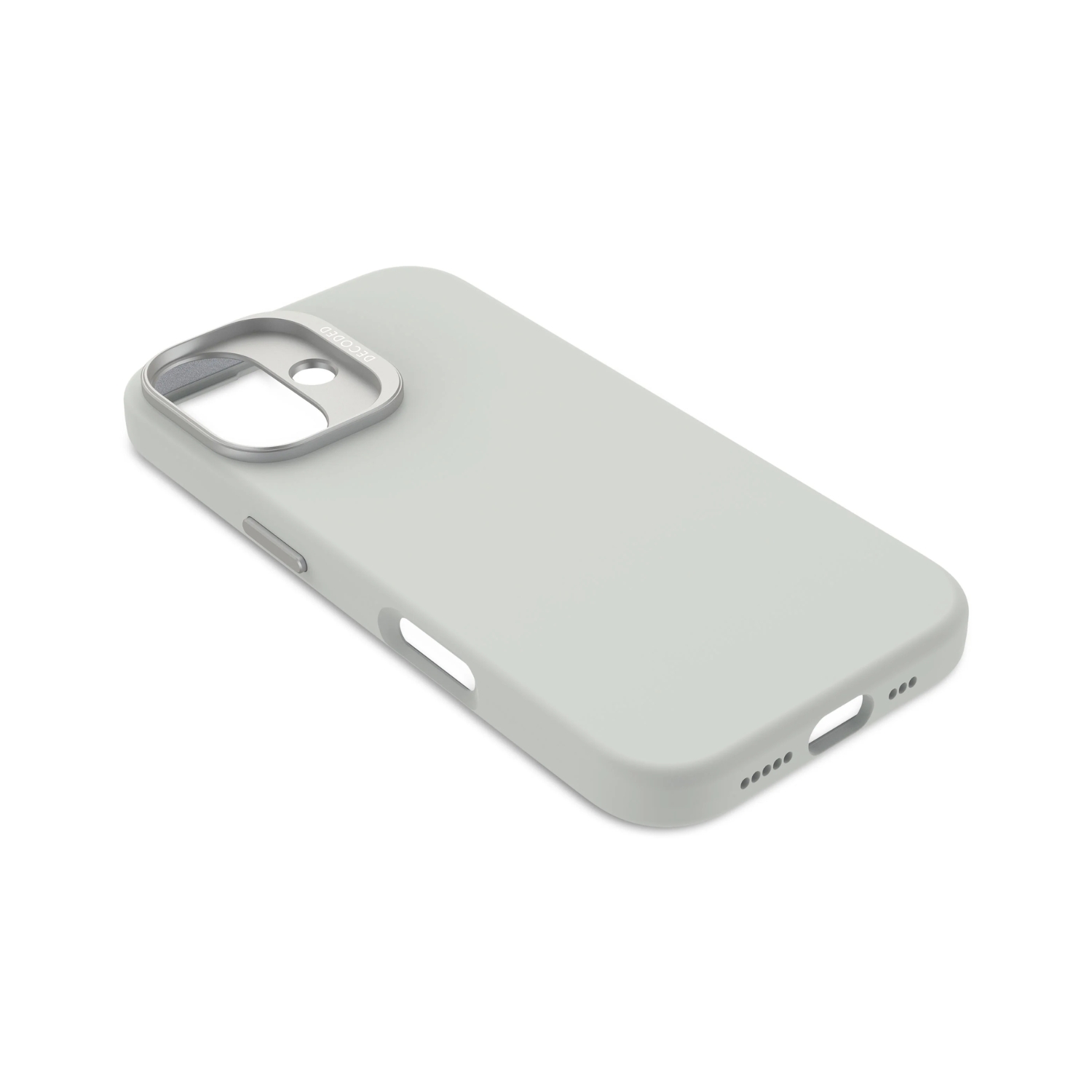 FUNDA SILICONA ANTIMICROBIAL MAGSAFE IPHONE 16 DECODED GRIS - 8