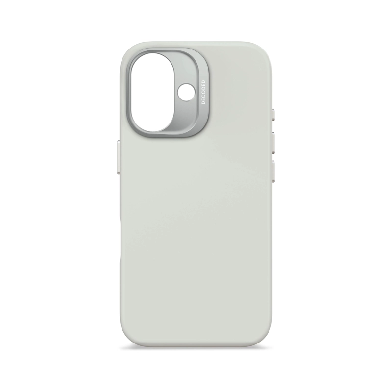 FUNDA SILICONA ANTIMICROBIAL MAGSAFE IPHONE 16 DECODED GRIS - 9