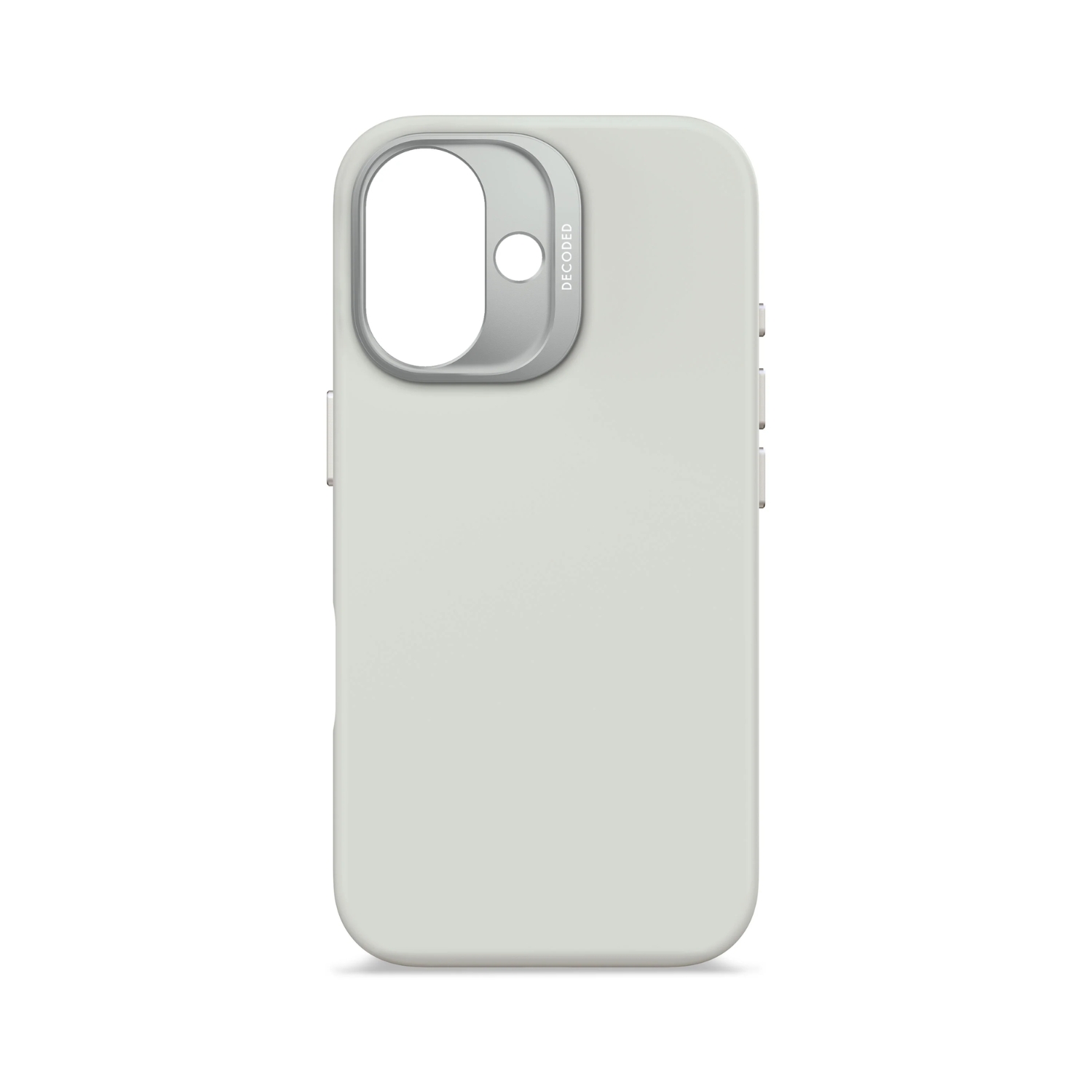 FUNDA SILICONA ANTIMICROBIAL MAGSAFE IPHONE 16 DECODED GRIS - 9