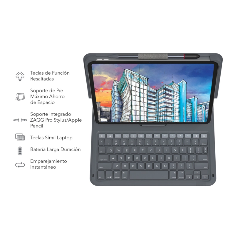 FUNDA CON TECLADO MESSENGER FOLIO 2 PARA IPAD 10,9 10 GEN - 2