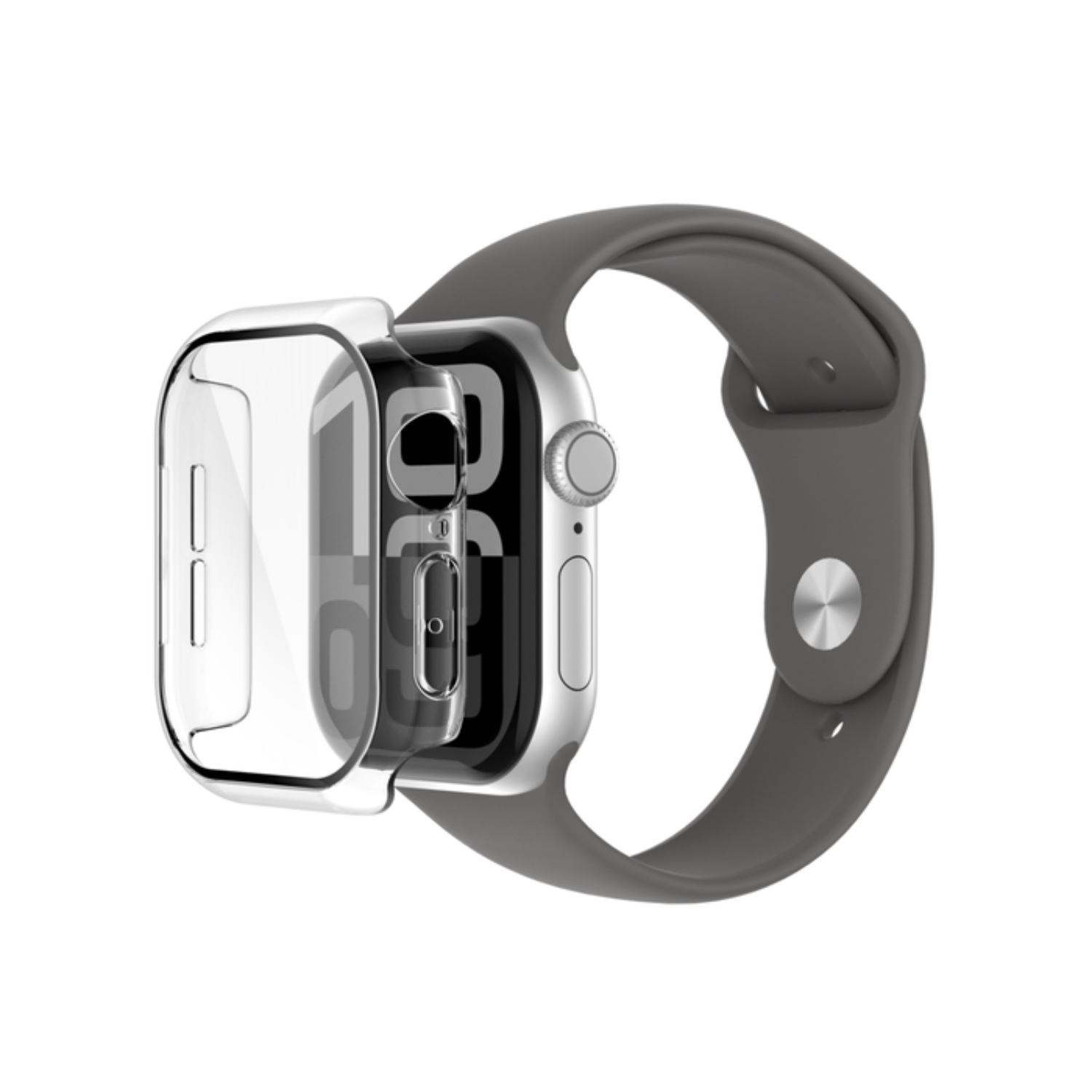 BUMPER PARA APPLE WATCH SERIES 10 DE 42 MM TRANSPARENTE - 1