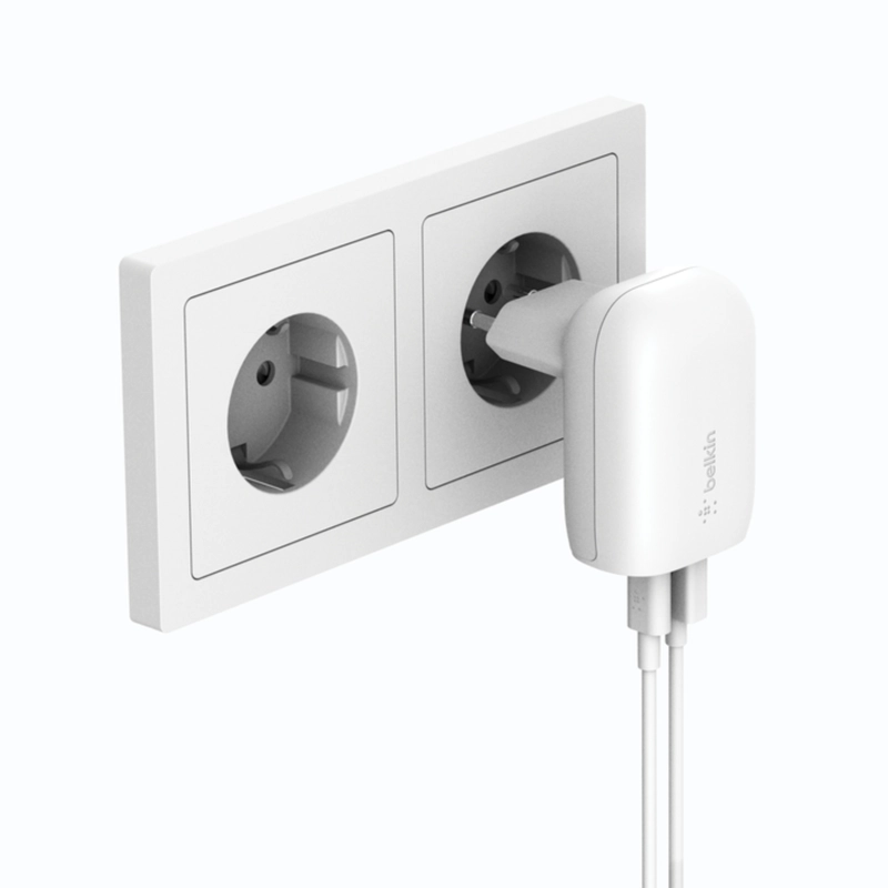 CARGADOR DE PARED DOBLE BOOSTCHARGE USB-C Y USB-A DE 37 W - 2