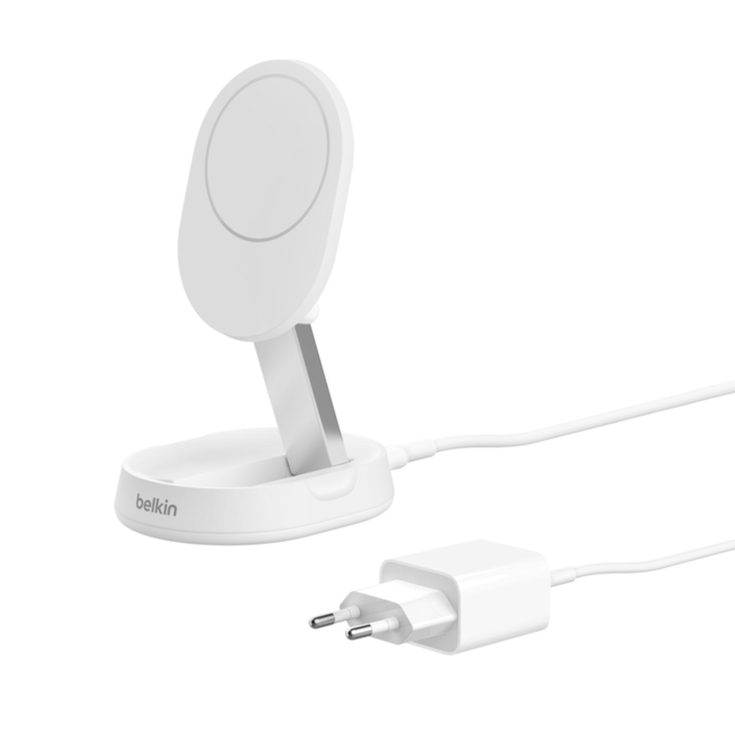 BASE DE CARGA 2 EN 1 INALAMBRICA PLEGABLE QI2 15 W BLANCA - 1