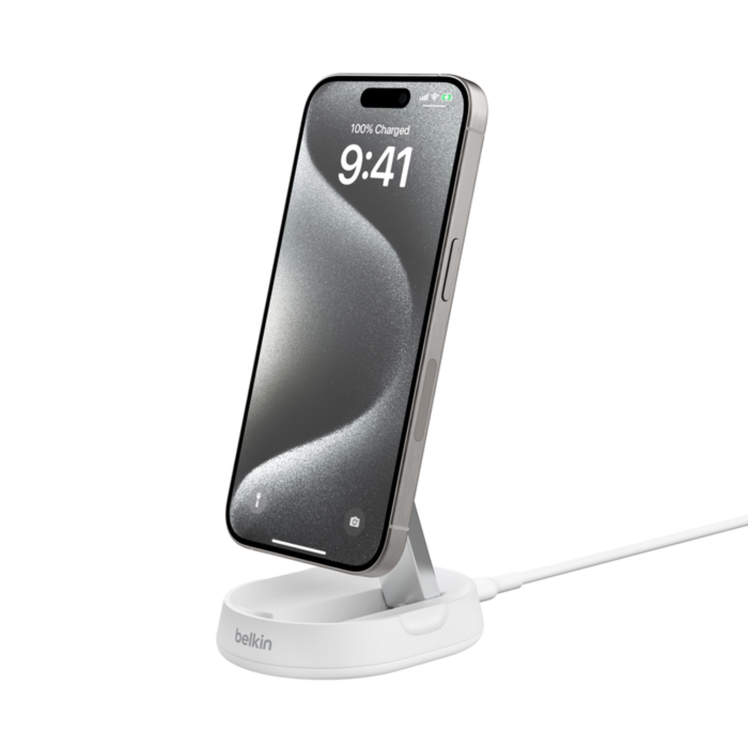 BASE DE CARGA 2 EN 1 INALAMBRICA PLEGABLE QI2 15 W BLANCA - 3