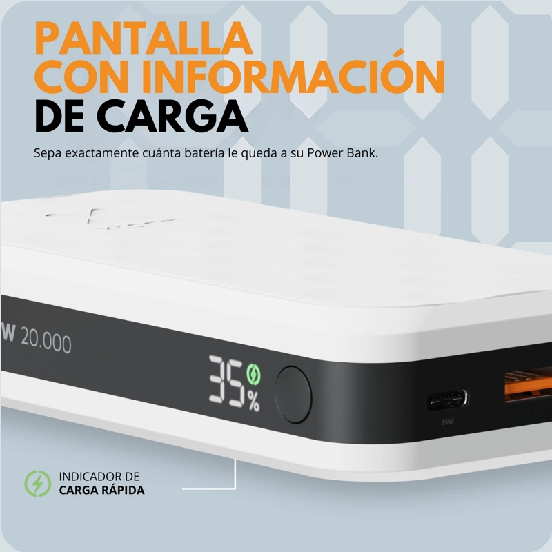 BATERIA 20.000 MAH 35W FUEL SERIES XTORM NEGRO MEDIANOCHE - 8