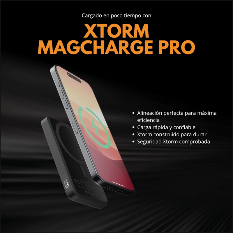 BATERIA 5.000 MAH CON CARGA MAGNE TICA 7.5W XTORM NEGRO - 7