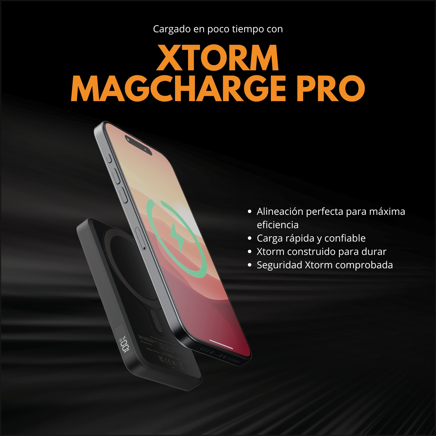 BATERIA 5.000 MAH CON CARGA MAGNE TICA 7.5W XTORM NEGRO - 7