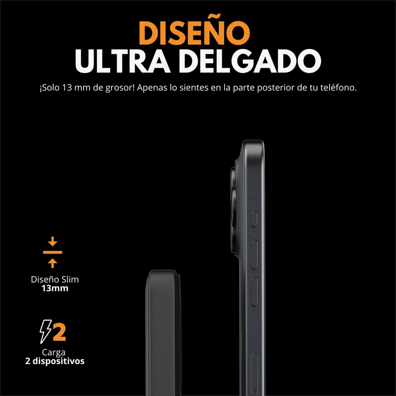 BATERIA 5.000 MAH CON CARGA MAGNE TICA 7.5W XTORM NEGRO - 9
