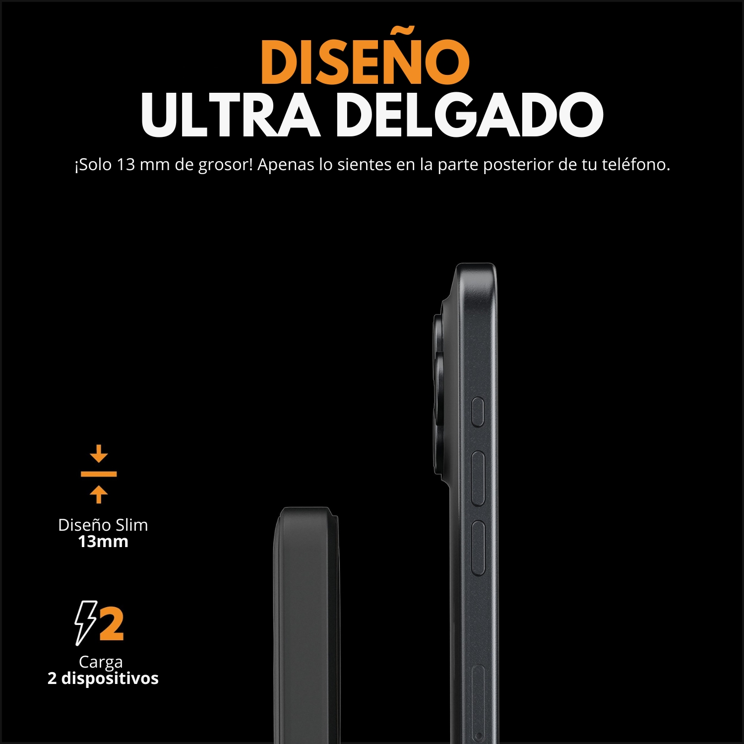 BATERIA 5.000 MAH CON CARGA MAGNE TICA 7.5W XTORM NEGRO - 9